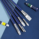 Набор кистей DELI "Finenolo", №10, плоская, березовая ручка 32 см, 6 штуки в уп., синтетика, фото 4