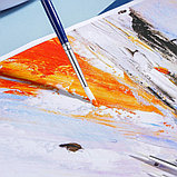 Набор кистей DELI "Finenolo", №3, круглая, березовая ручка 30 см, 6 штуки в уп., синтетика, фото 4