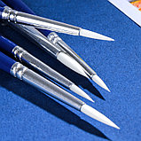 Набор кистей DELI "Finenolo", №3, круглая, березовая ручка 30 см, 6 штуки в уп., синтетика, фото 5