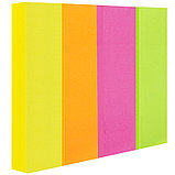 Закладки клейкие DELI 76 х 19 мм, бумажные, неон, 4 цв х 100 листов, фото 2
