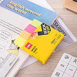 Закладки клейкие DELI 76 х 19 мм, бумажные, неон, 4 цв х 100 листов, фото 3