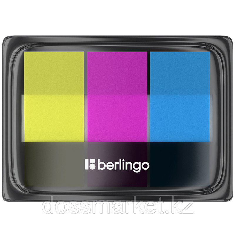 Закладки клейкие Berlingo, 45 х 20 мм, пластиковые, 3 цв х 20 листов