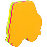 Клейкие листки DELI "Stick Up", 76х76 мм, 4 неоновых цвета по 20 л, фигурные, 80 листов, фото 2