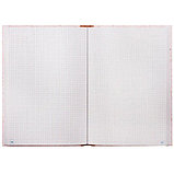 Книга учета STAFF А4, 144 л., в клетку, 200х290 мм, тв.обложка "крафт", нумерация, блок типографский, фото 2