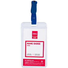 Бейдж DELI вертикальный 62x109 мм (54x90 мм)