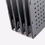 Лоток вертикальный DELI, 4 отделения, складной, темно-серый, фото 3