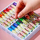 Мелки восковые Deli "SpongeBob", пастельные, масляные, 24 цвета, картон, фото 4