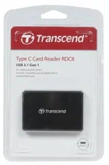 Transcend TS-RDC8K2 Black SD/SDHC/SDXC UHS-I/mSD/mSDHC/mSDXC UHS-I/MS/CF USB Type-C Картридер