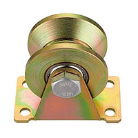 Ролик направляющий U - образный, стальной на кронштейне, 90 мм