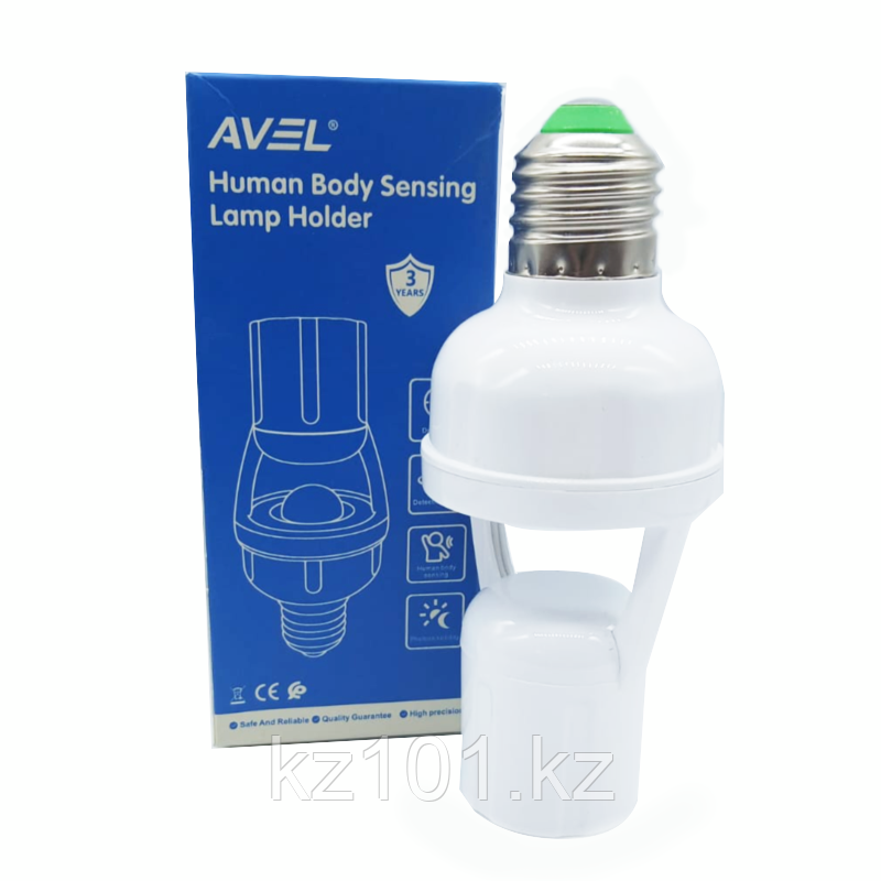 Патрон для лампы с датчиком движения AVEL Human Body Sensing Lamp Holder E27, AL-1050
