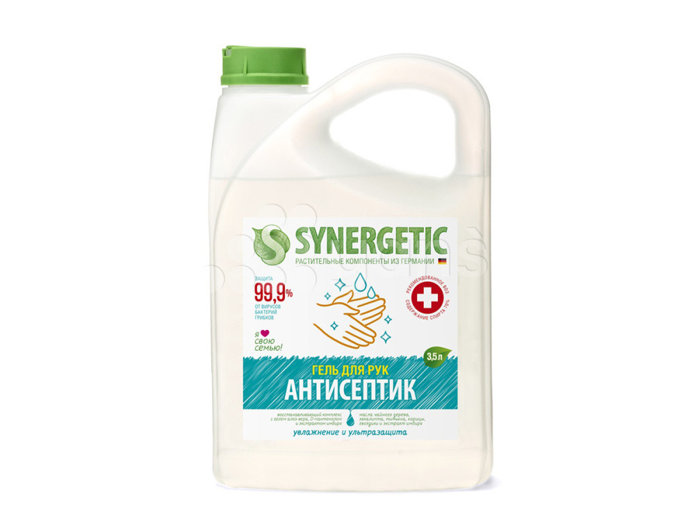 Антибактериальное средство для рук "Synergetic", гель, 3,5 л