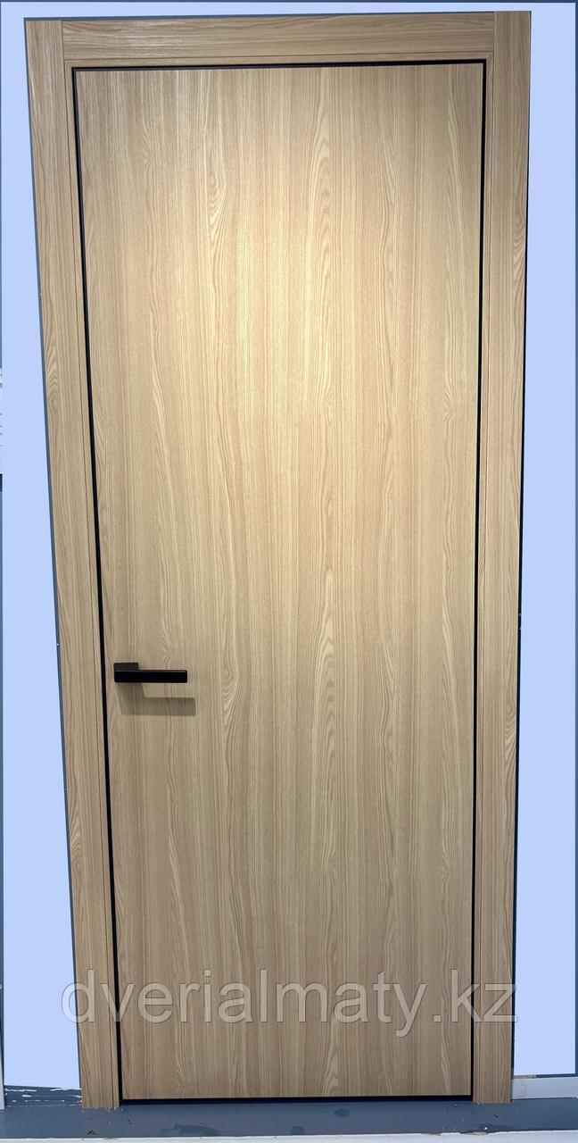 MINIMA KOMPLANAR PP Natural Oak BLACK 2.0 DL150 AB. Дверь межкомнатная