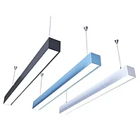 Линейный офисный светильник на тросе, накладной 20 Вт. 900×55×50 мм. Гарантия 3 года. Сертификат: CT KZ