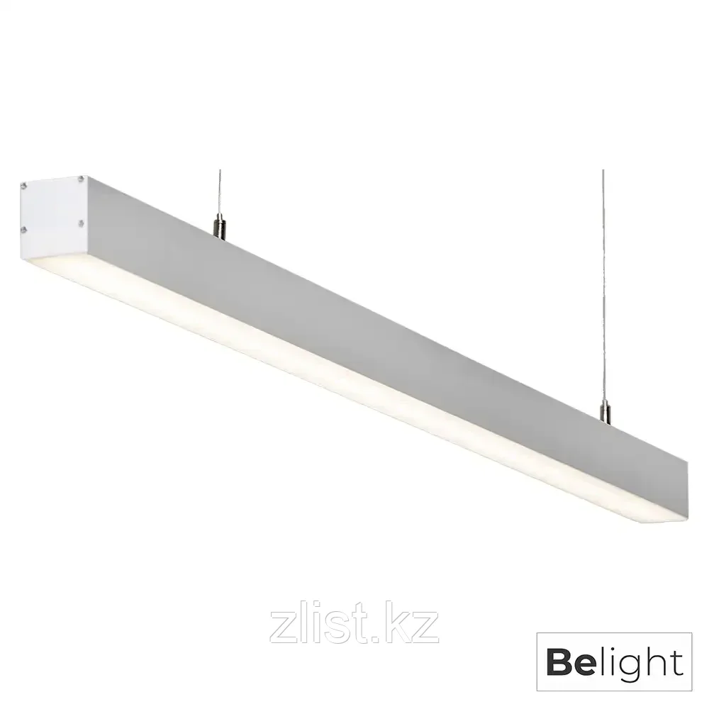 Кеңсе үшін арқандардағы шам Belight желісі 50 Вт. 1200×55×50 мм. Кепілдік 3- 5 жыл. Сертификат СТ КЗ. Корпустың кез келген түсі, фото 1