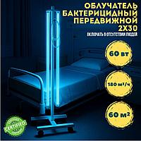 Облучатель передвижной бактерицидный на колесиках, 2х30, 60 м2