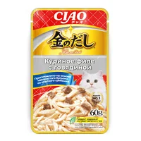 Влажный корм CIAO Kinnodashi для кошек Куриное филе с говядиной, паучи 60г