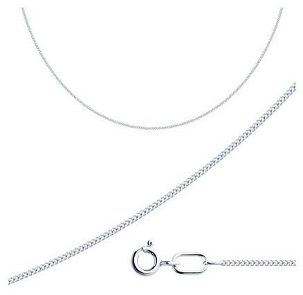 Цепь SOKOLOV 968020302_40 длина 40 см, вес 1.18 г серебро, плетение панцирное, фото 1