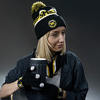 Образец вязанный снуд CUSTOM MERCH, 100% аркил, черный, желтый, , 50006