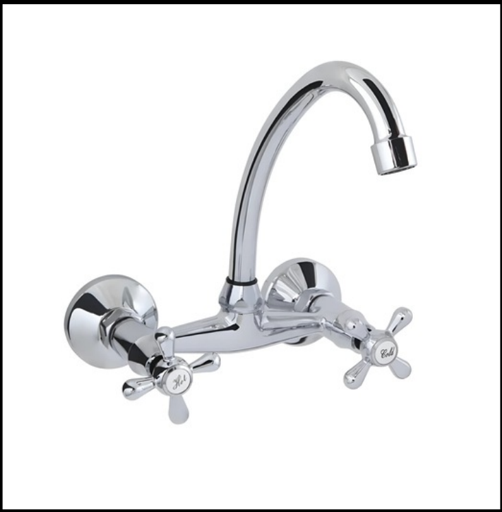 К135L Смеситель для кухни настенный ,верхний излив КАПЛЯ (24), фото 1