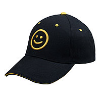 Образец бейсболка CUSTOM MERCH, 6 клиньев, металлическая застёжка с логотипом, черный, , 50003