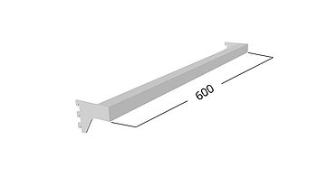 Штанга Прилегающая Квадратная 600, Белый