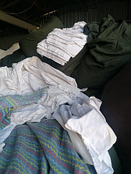 Ақ, мақта, сүрту үшін пайдаланылған маталар