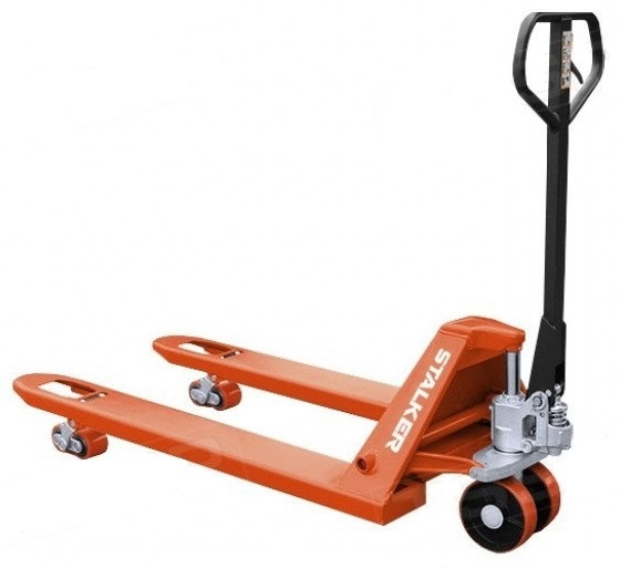 Гидравлическая тележка STALKER 2 тонны (полиуретановые колеса), фото 1
