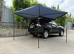 Тент маркиза крыло / бабочка / веерный боковой. 2 метра. На правую сторону. С опорами - HUSKY TENT