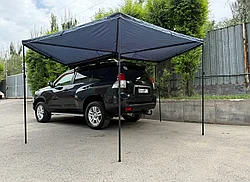 Тент маркиза крыло / бабочка / веерный боковой. 2 метра. На левую сторону. С опорами - HUSKY TENT