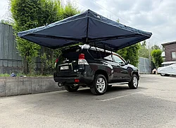 Тент маркиза крыло / бабочка / веерный боковой. 2 метра. На правую сторону. Без опор. С освещением - HUSKY TENT