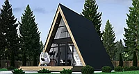 A-frame дом с баней под ключ идеально для отдыха и бизнеса!