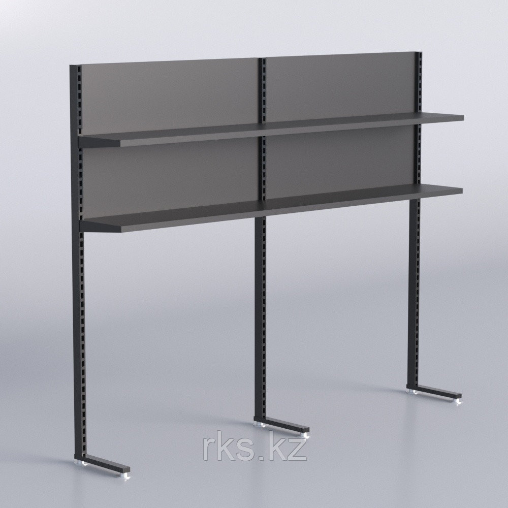 Надстройка пристенная над бонетой стеллаж Racks.kz 200x35x160см,серый