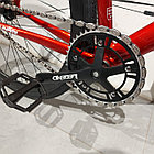 Велосипед "TSUNAMI" SNM100. FIX + Singlespeed 2 в 1. Фикс. Сингл. Фиксированная передача. ТСУНАМИ. Цунами. Красная Рама M., фото 6