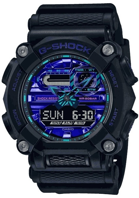 Часы Кварцевые CASIO GA-900VB-1ADR полимерный пластик, пластик