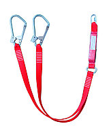 Строп аАд+Кс (исп.3) двойной из ленты с аморт. с 2 большими монт. и 1 соед. кар. 1,5м