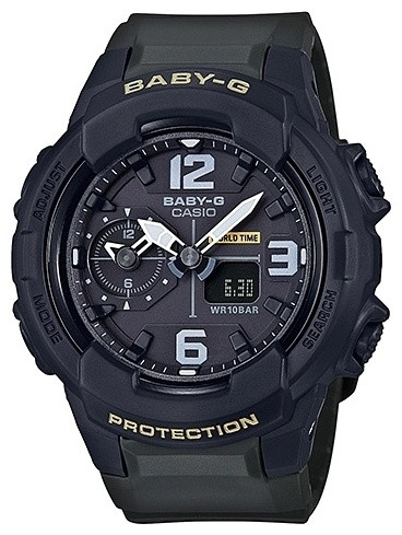 Часы Кварцевые CASIO Baby-G BGA-230-3BDR-Green пластик