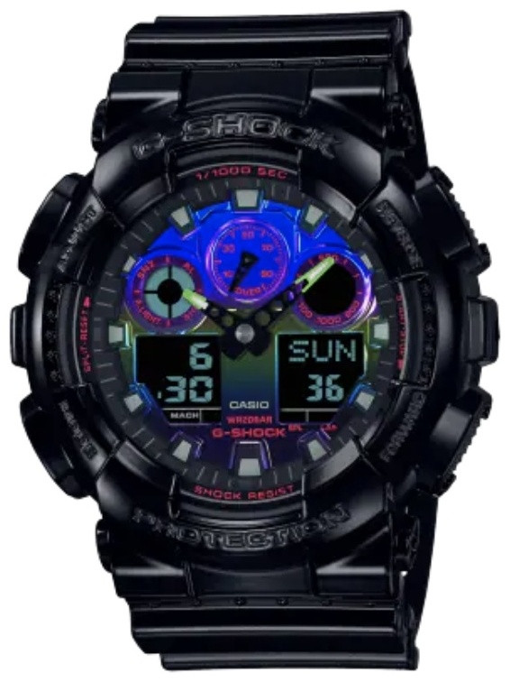 Часы Кварцевые CASIO GA-100RGB-1ADR пластик