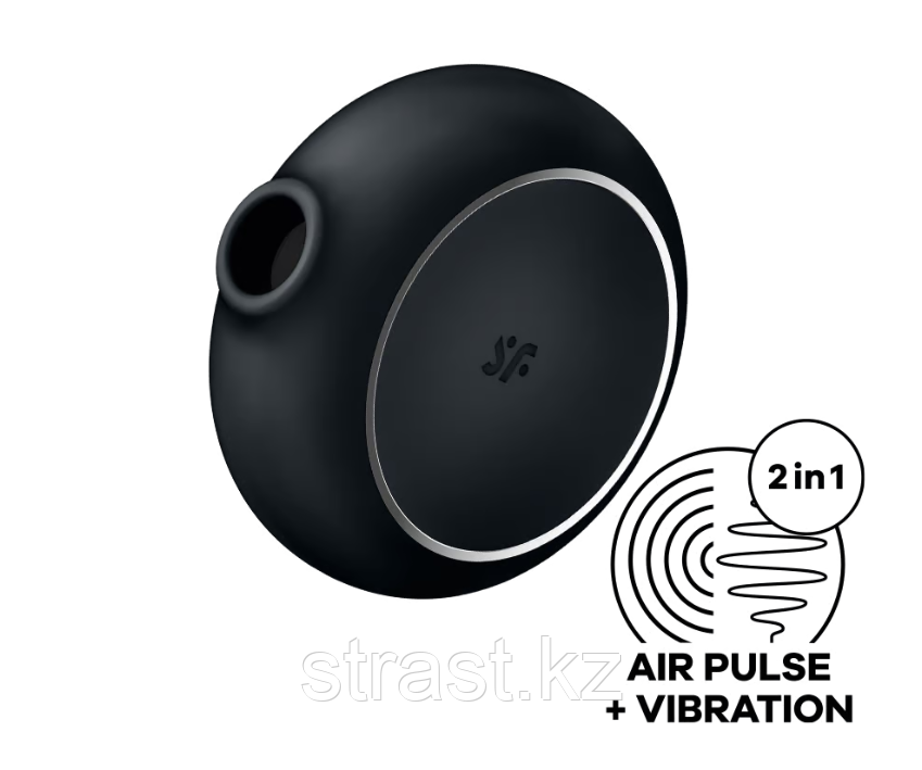 Воздушный клиторальный стимулятор с вибрацией Satisfyer Pro To Go 3, черный