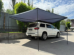 Тент маркиза крыло / бабочка / веерный боковой. 2.5 метра. На правую сторону. С опорами - HUSKY TENT