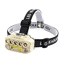 Налобный фонарь KINSACH HX-817 с сенсором, 6 режимов (USB Type-C, IP44)