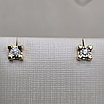 Серьги 585 проба ж/з масса 1,91 гр, вставка фианиты, фото 3