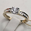 Кольцо 585 проба ж/з масса 2,27гр ,вставка фианиты, размер 16,5, фото 3