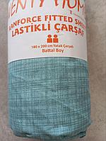 Простынь на резинке 180 * 200 * 25 см. Ранфорс, Турция.