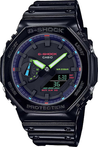 Часы Кварцевые CASIO EDIFACE & G-CHOCK GA-2100RGB-1ADR пластик, фото 1