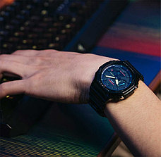 Часы Кварцевые CASIO EDIFACE & G-CHOCK GA-2100RGB-1ADR пластик, фото 4