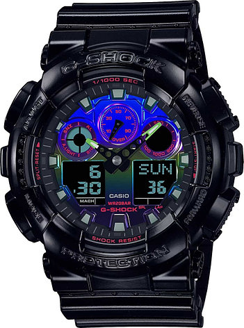 Часы Кварцевые CASIO GA-100RGB-1AER пластик, фото 1