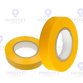 Изолента ПВХ 10м желтая PROSVET