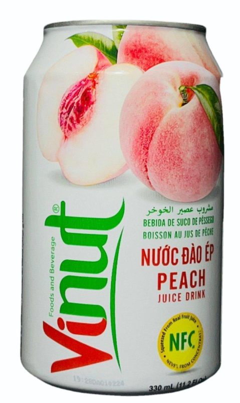 Напиток Vinut Peach Juice Персик 330ml (24шт-упак) / Вьетнам