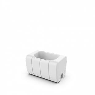 Кашпо-соединитель Y-seat longer DB белого цвета