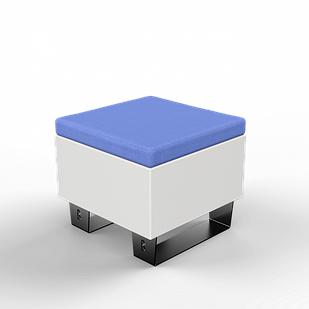 Скамейка Brick 60 белого цвета / аксессуар темно-синего цвета